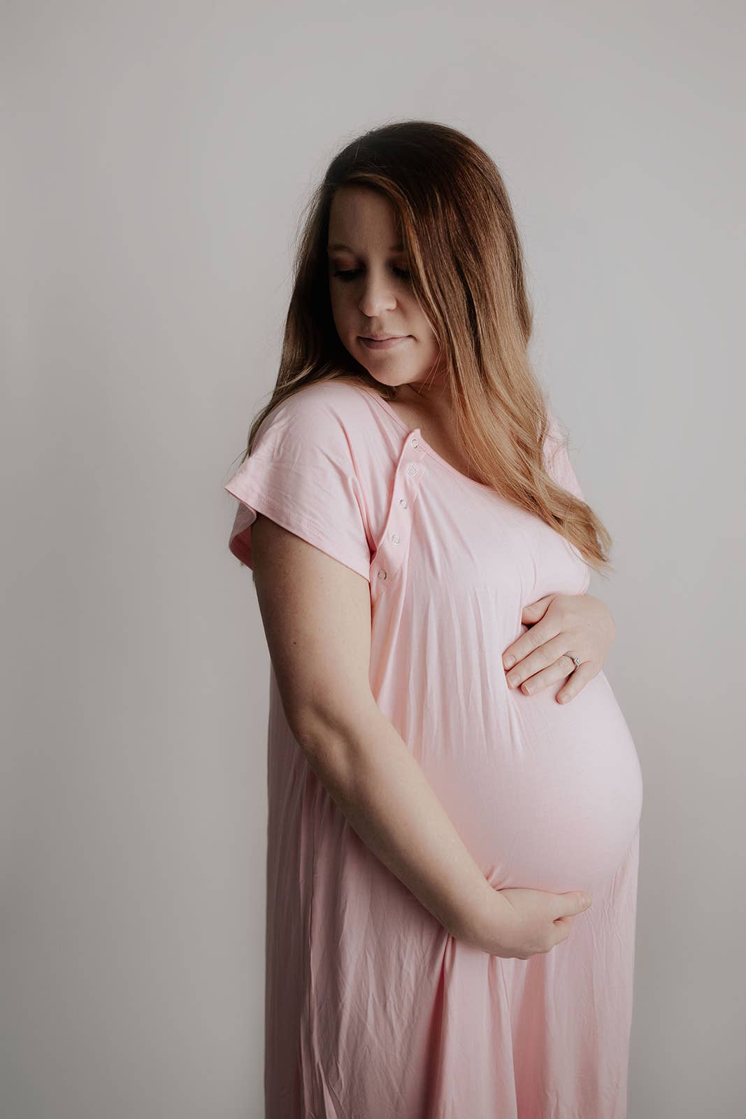 Light Pink Mommy Labor and Delivery/ Nursing Gown - Premium Maternity Clothing from Three Little Tots - Just $36.95! Shop now at Pat's Monograms