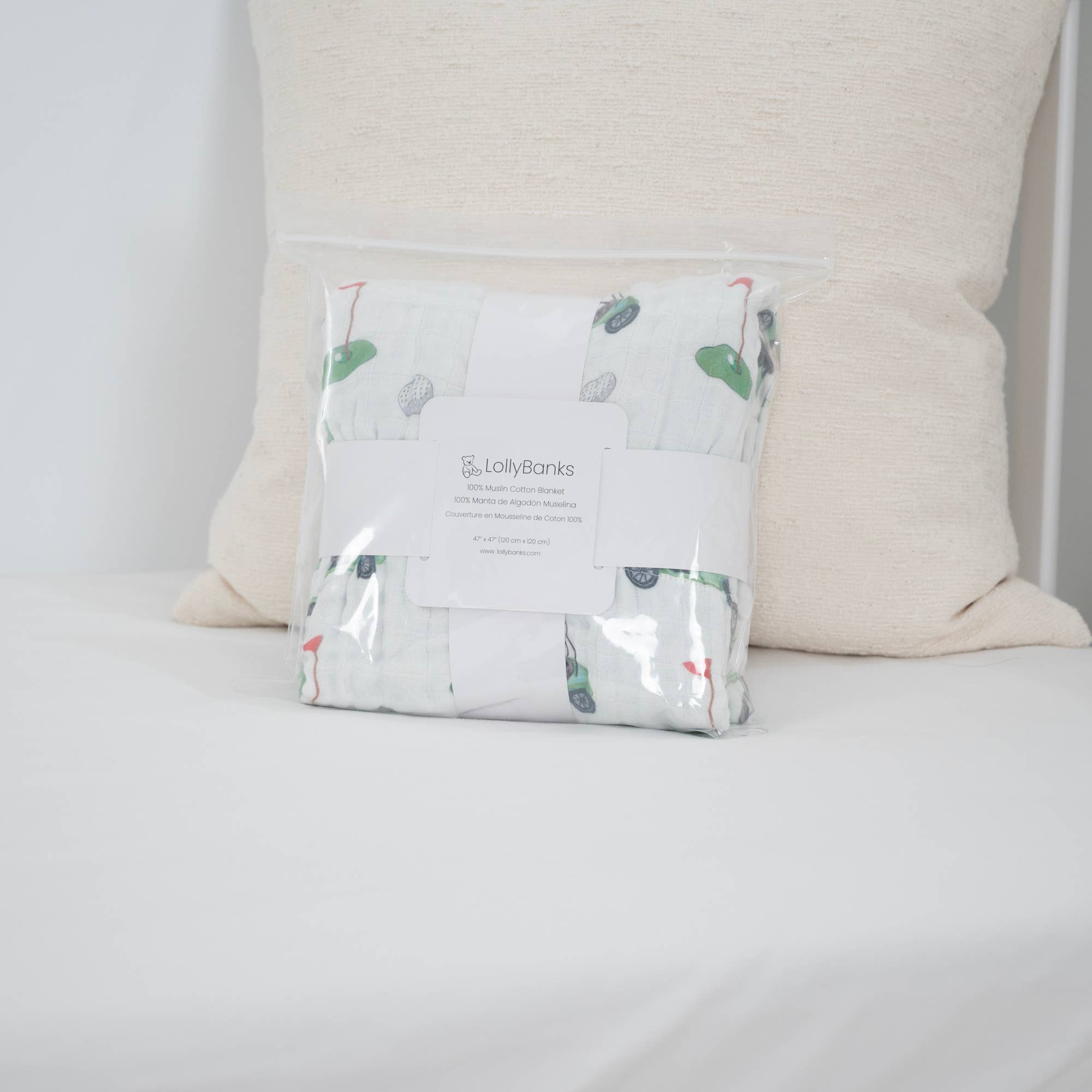 Golf A Round Sports Theme Baby Toddler Muslin Blanket - Premium Baby Blanket from LollyBanks - Just $29.95! Shop now at Pat's Monograms