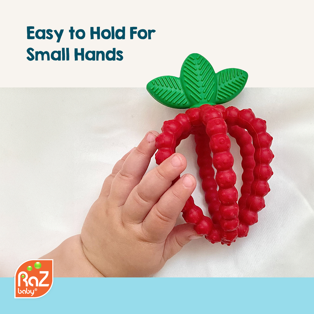 RaZberry Bites Teething Toy - Pink - Premium Baby Soothers from RaZbaby - Just $9.95! Shop now at Pat's Monograms