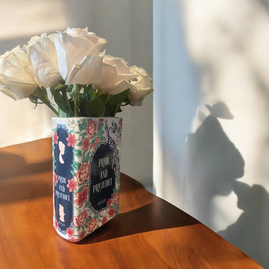 Pride and Prejudice Floral Book Vase - Premium decor from Interiors and Art - Just $42.95! Shop now at Pat's Monograms