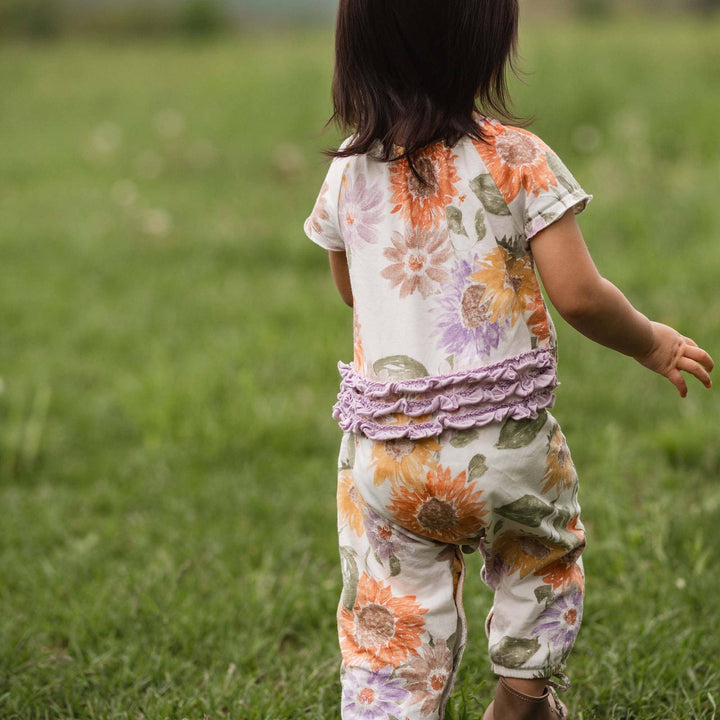 Sweet Sunflowers Jumpsuit - Premium Baby & Toddler Outfits from Burt's Bees Baby - Just $20! Shop now at Pat's Monograms