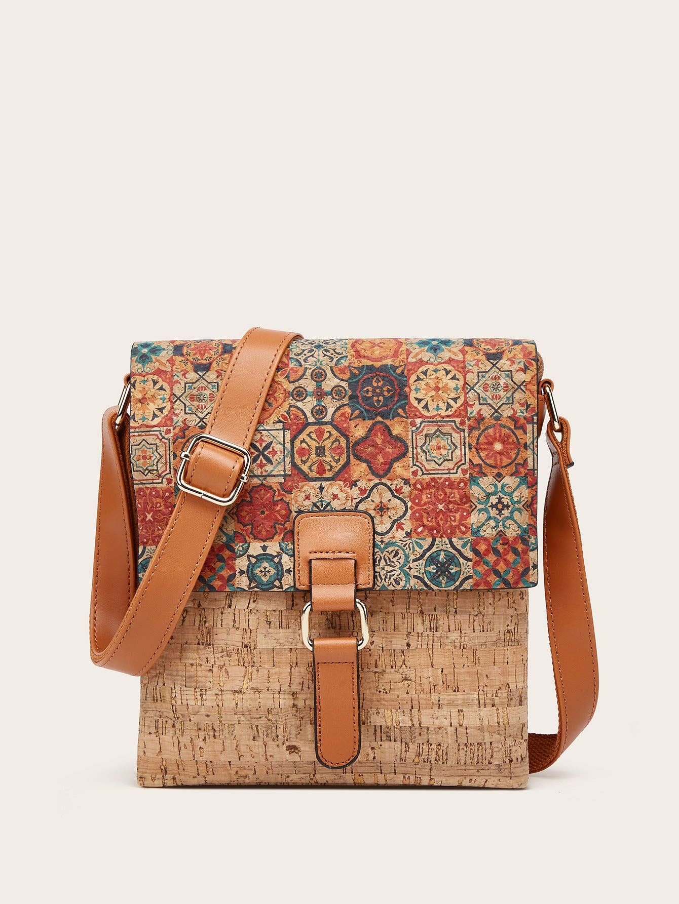 Cork Shoulder Bag Vintage Style Crossbody Bag - Premium Handbag from Golden Hour Boutique - Just $48.95! Shop now at Pat's Monograms