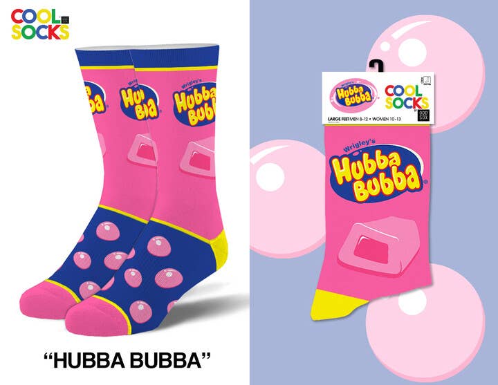 Hubba Bubba - Mens Crew Sock - Premium socks from Cool Socks - Just $11.95! Shop now at Pat's Monograms