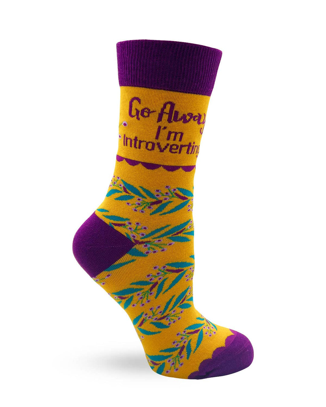 Go Away I'm Introverting Women's Novelty Crew Socks - Premium socks from Fabdaz - Just $11.95! Shop now at Pat's Monograms