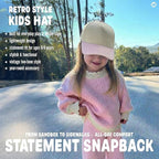 Kids Two Tone Vintage Cap - Light Pink/Beige - Premium Trucker Cap from Funky Junque - Just $15.95! Shop now at Pat's Monograms