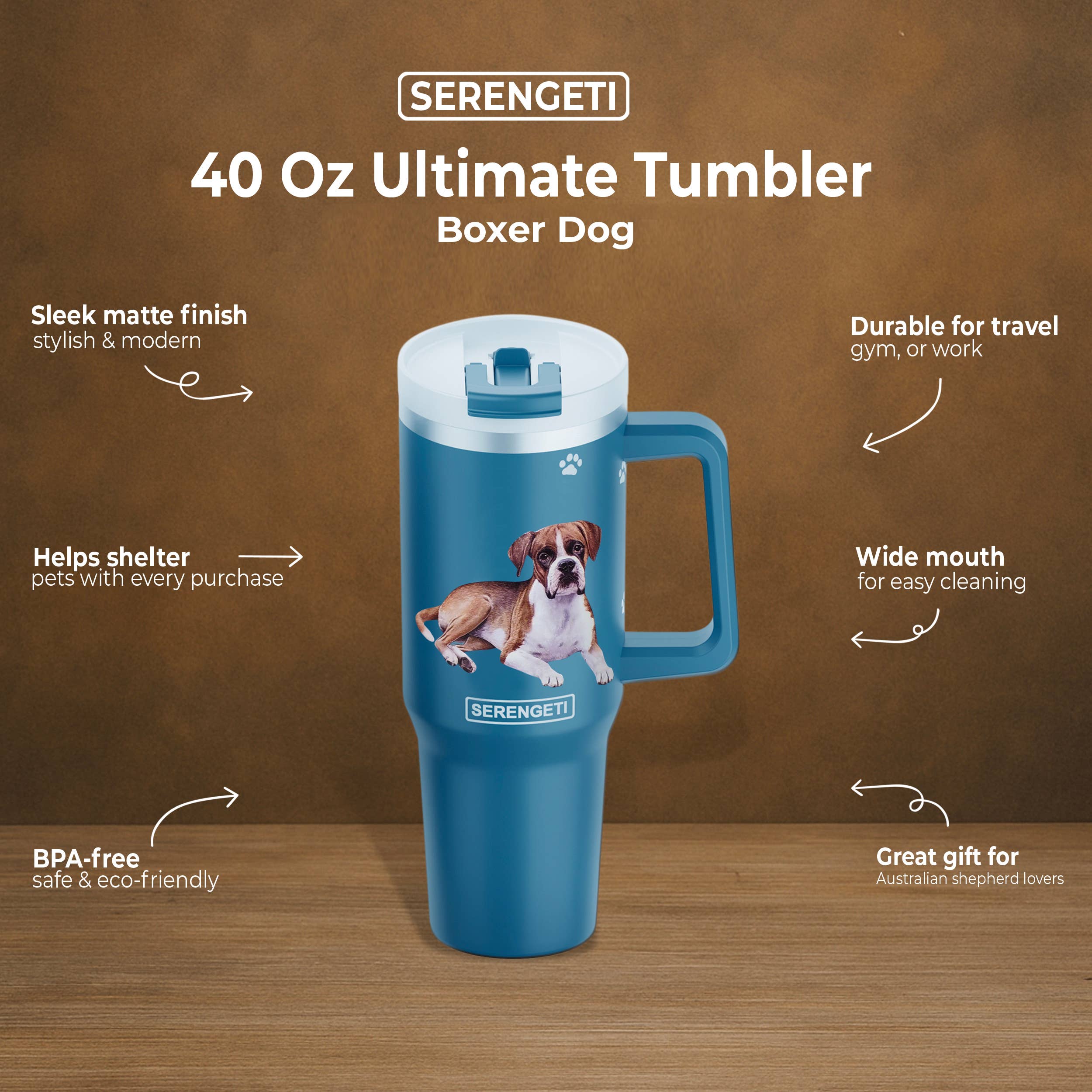 40oz Boxer Tumbler - 3D Printed - Vacuum Insulated - Premium  from E&S Pets - Just $36.95! Shop now at Pat's Monograms