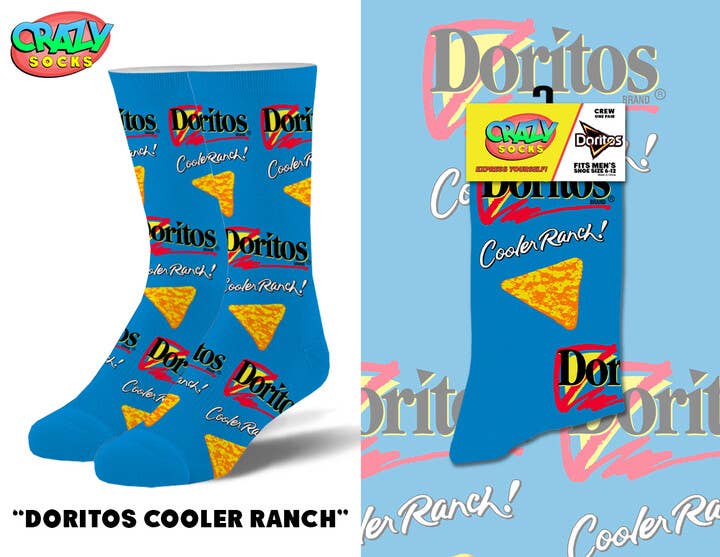 Doritos Cooler Ranch - Mens Crew Folded - Premium socks from Crazy Socks - Just $8! Shop now at Pat's Monograms