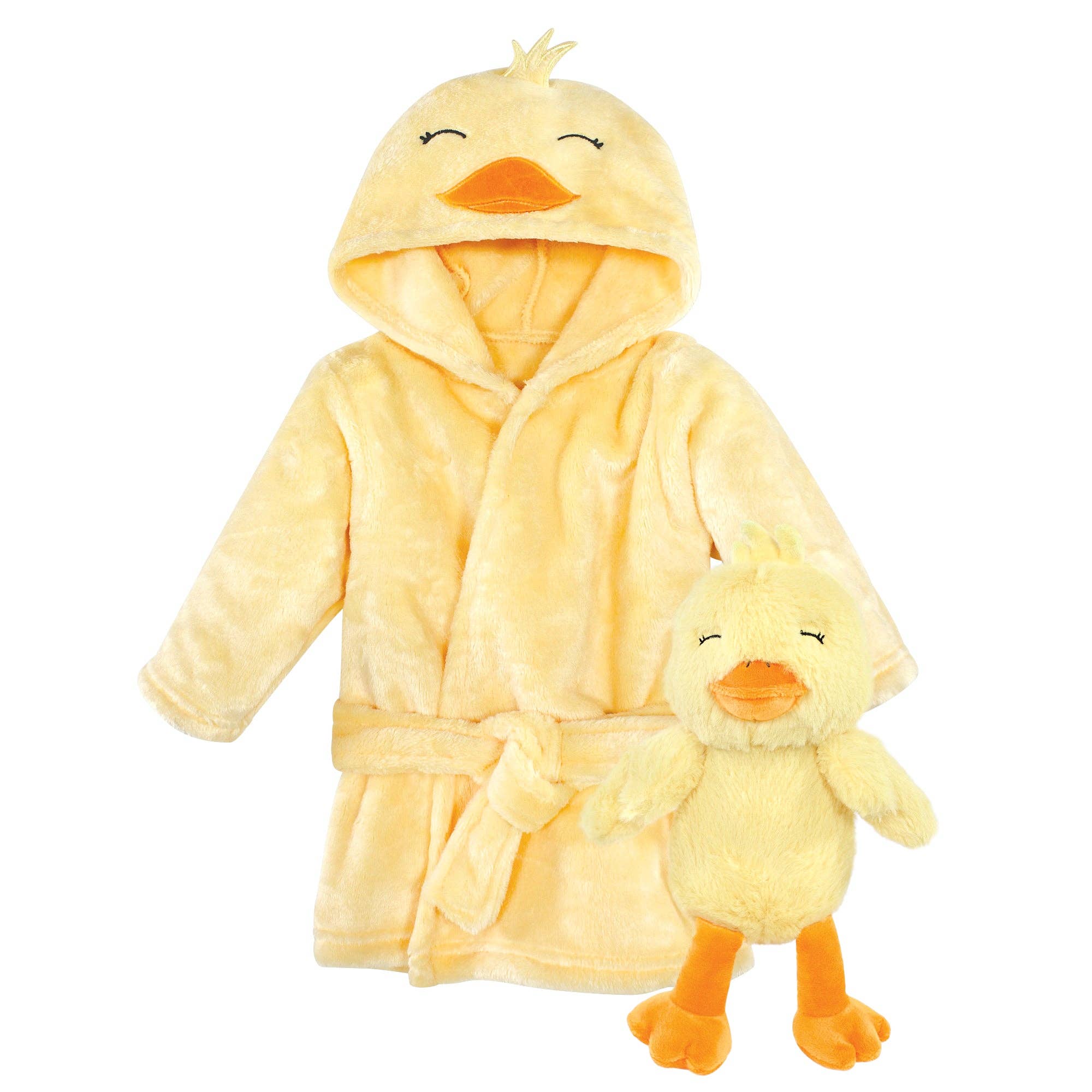 Hudson Baby Plush Bathrobe and Toy Set, Yellow Duck - Premium Baby Gift Sets from BabyVision - Just $24.95! Shop now at Pat's Monograms