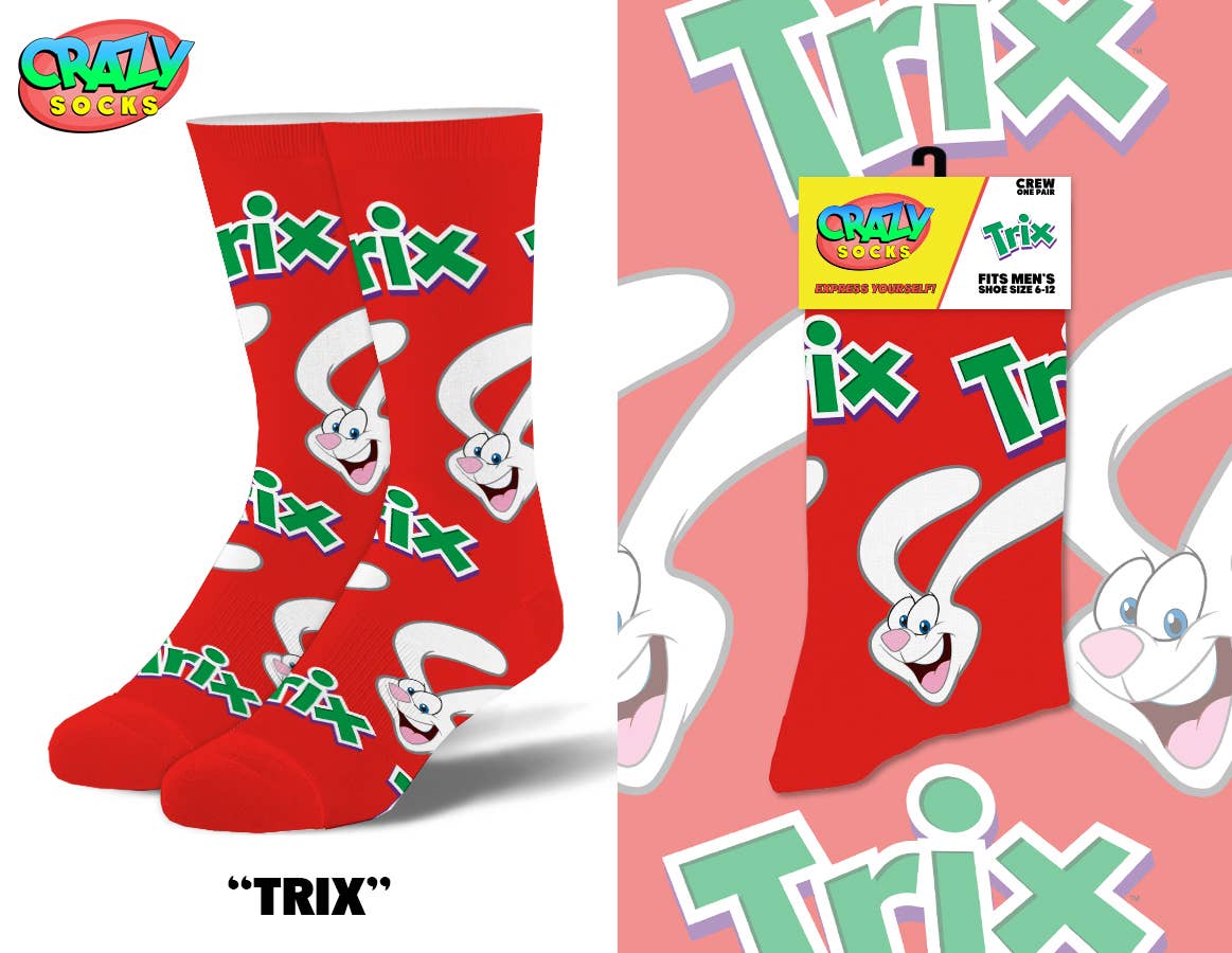 TRIX CRAZY SOCKS - Premium Socks from Crazy Socks - Just $8! Shop now at Pat's Monograms