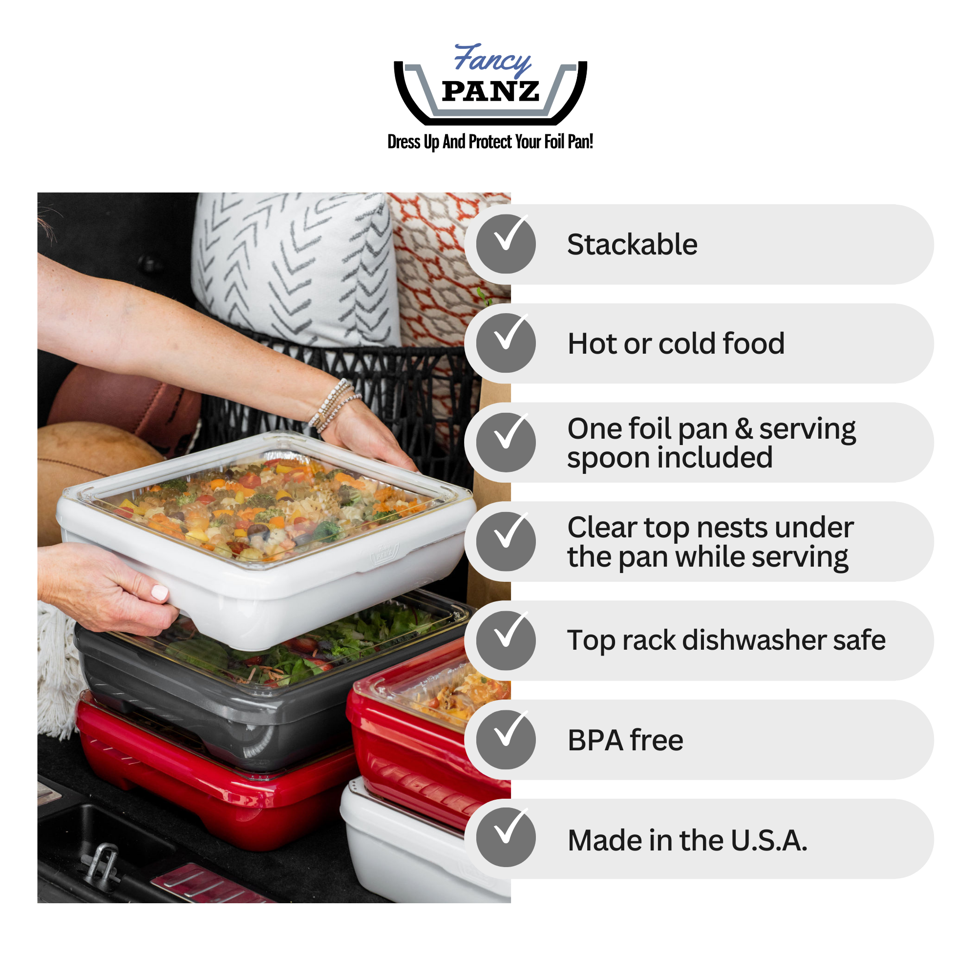 Fancy Panz - 2 in 1 Foil Pan Carrier or Egg Tray - Premium Housewares from Fancy Panz - Just $9.95! Shop now at Pat's Monograms