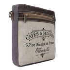 Canvas & Leather Women Crossbody - Silver/Davy's Gray - Premium  from Sixtease Bags USA - Just $34.95! Shop now at Pat's Monograms