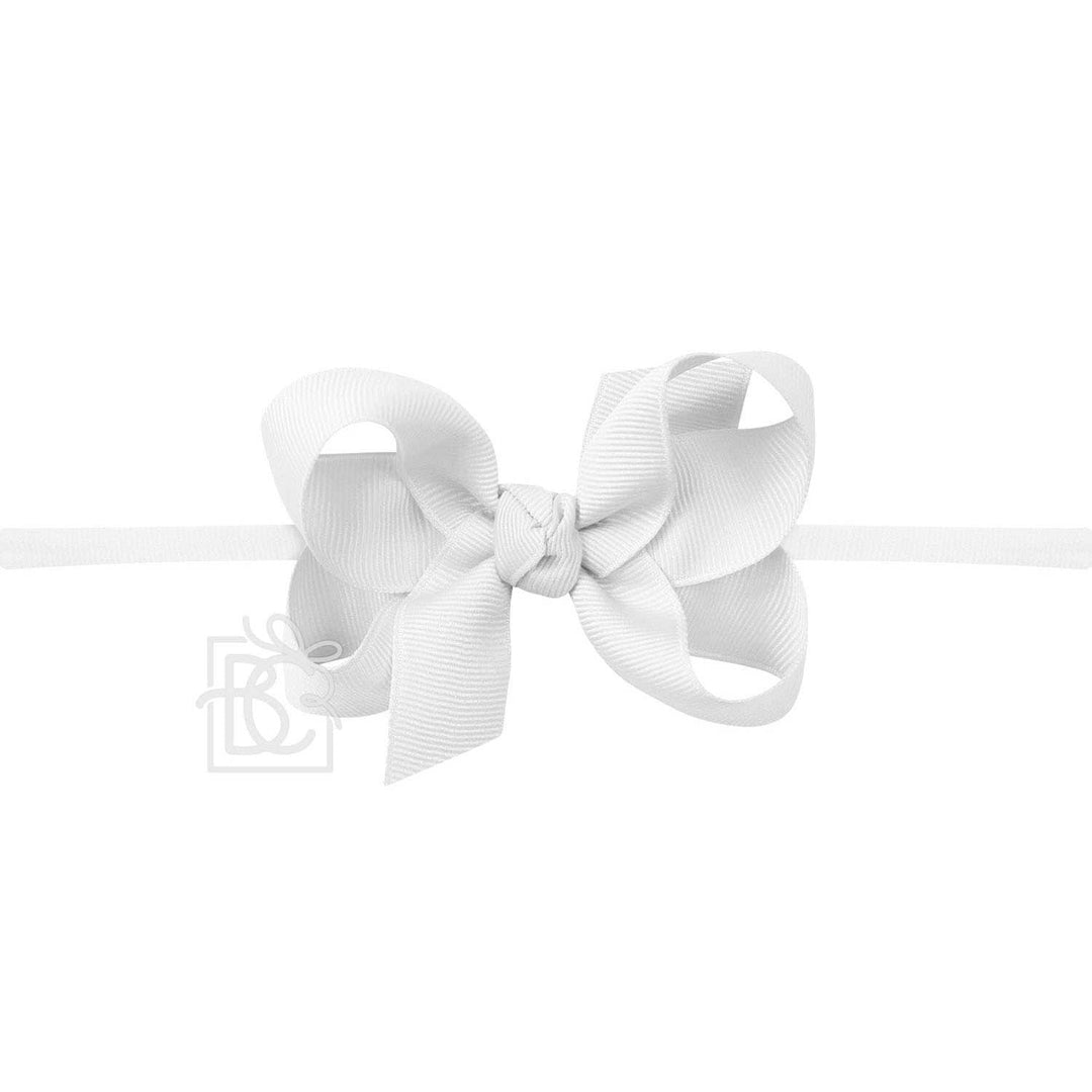 1/4" PANTYHOSE HEADBAND W/SIGNATURE GROSGRAIN BOW - Premium Baby Accessories from Beyond Creations, LLC - Just $10.95! Shop now at Pat's Monograms