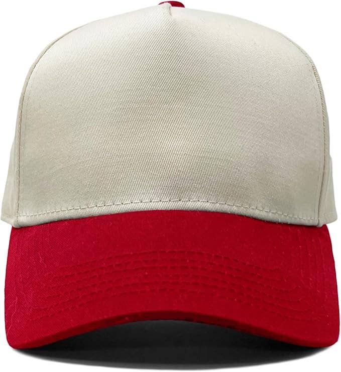Kids Two Tone Vintage Cap - Red/Beige - Premium Trucker Cap from Funky Junque - Just $15.95! Shop now at Pat's Monograms