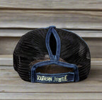 GIRLS High Ponytail Hat with Beige Mesh - Premium baseball cap from GRACE+EMMA by Southern Grace - Just $8.95! Shop now at Pat's Monograms