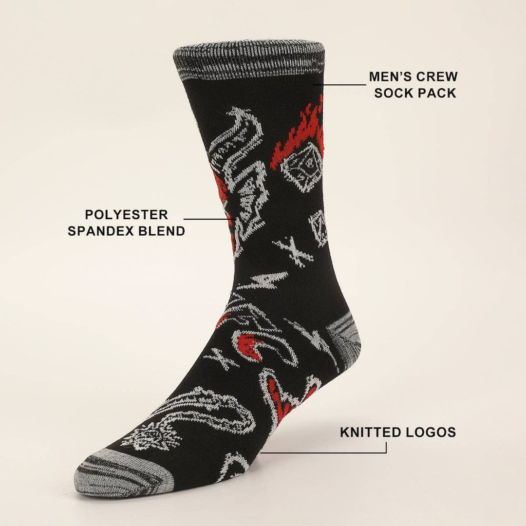 Stranger Things Logo, Icon Colorful Mens Casual Crew 5 Pack - Premium Socks from Bioworld Merchandising - Just $24.95! Shop now at Pat's Monograms
