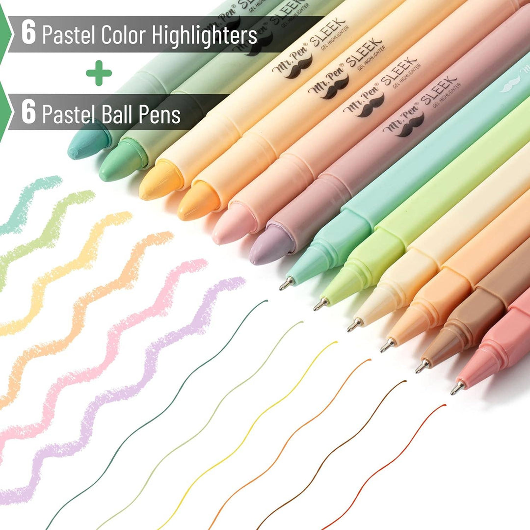 Mr. Pen Gel Highlighters & Pens - 12 Pack No Bleed - Premium  from Mr. Pen - Just $7.95! Shop now at Pat's Monograms