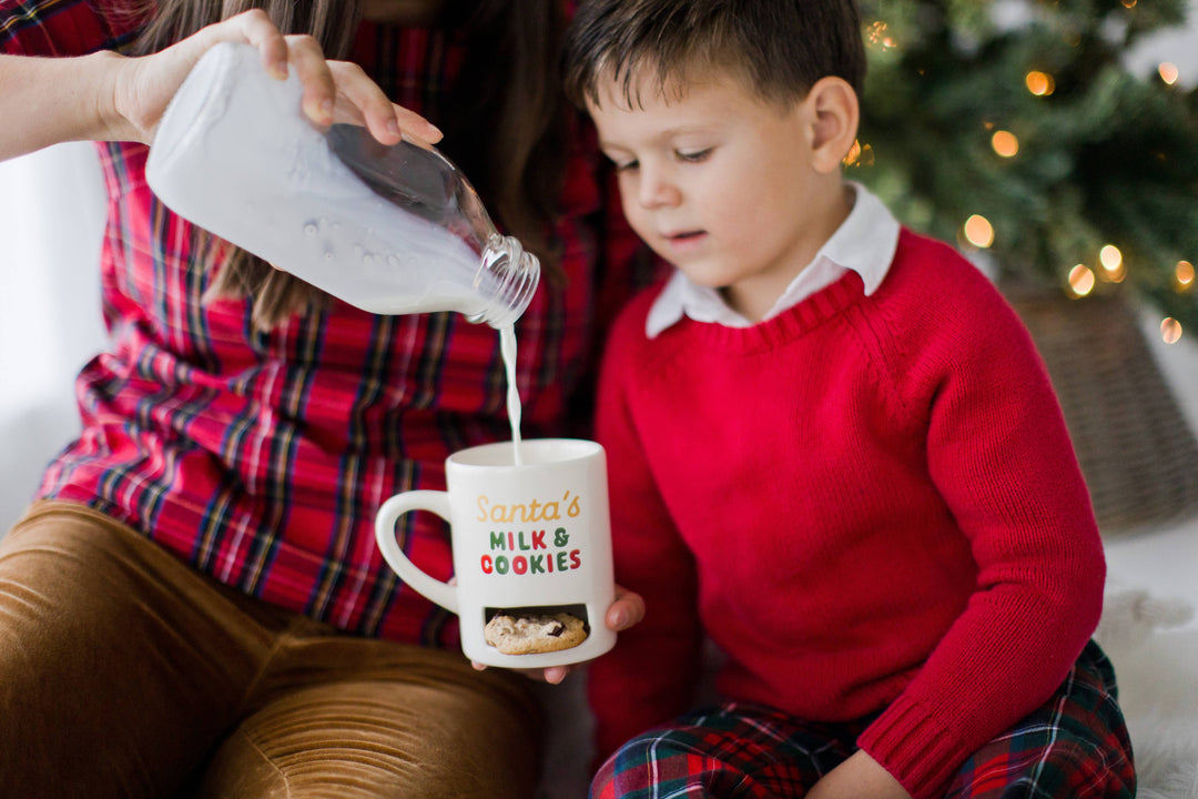 Santa’s Milk & Cookies Christmas Ceramic Mug, White - Premium drinkware from Pearhead - Just $11.95! Shop now at Pat's Monograms