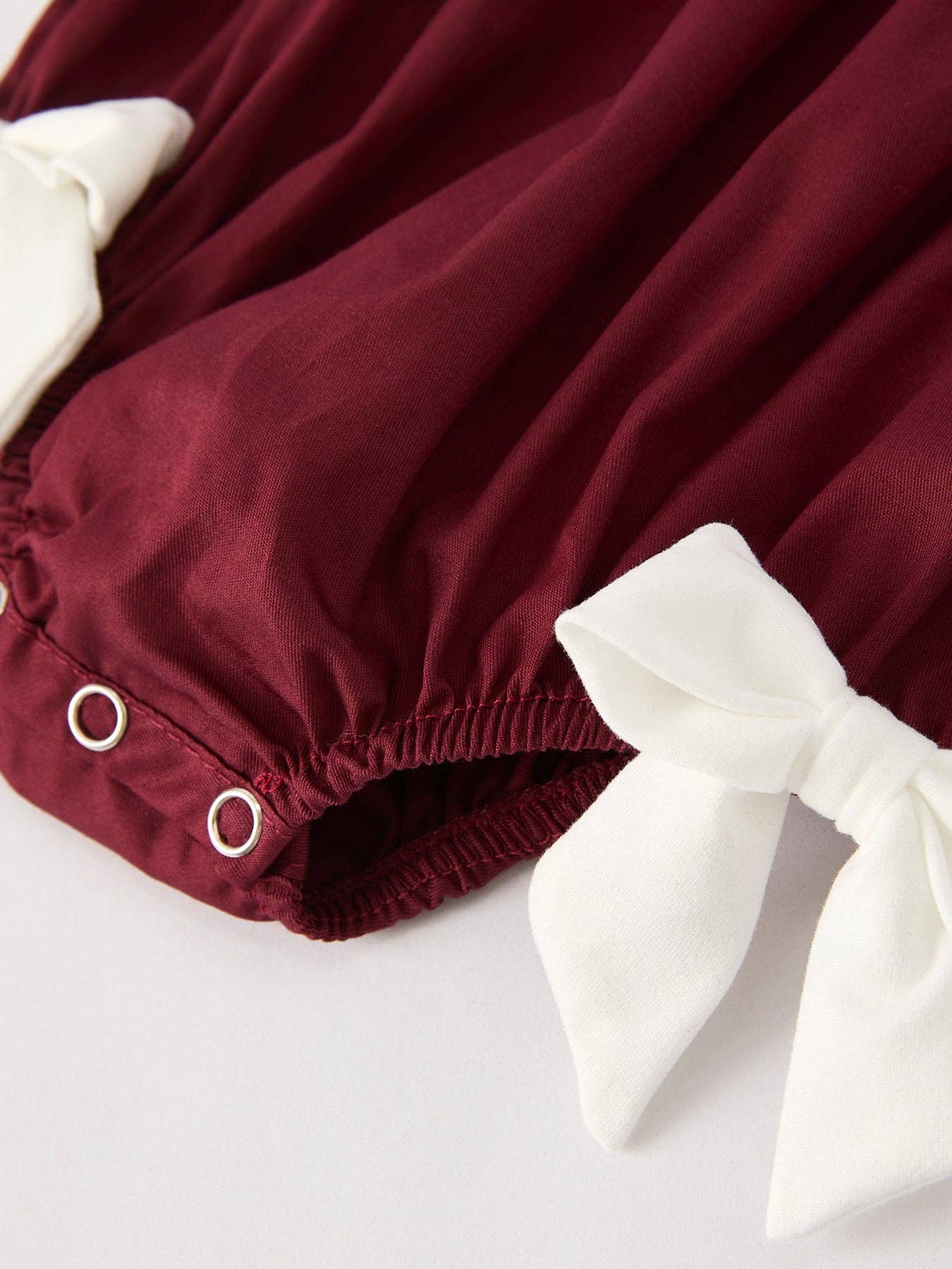 Dark Red Smocked Church Christ Bishop Christening Girls Romper - Premium Baby & Toddler Outfits from Rylee Faith Designs - Just $24.95! Shop now at Pat's Monograms