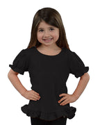 Infant Toddler Short Sleeve Girls Ruffle Top Blank Frill Tee - Premium Baby & Toddler Tops from MONAG - Just $15! Shop now at Pat's Monograms
