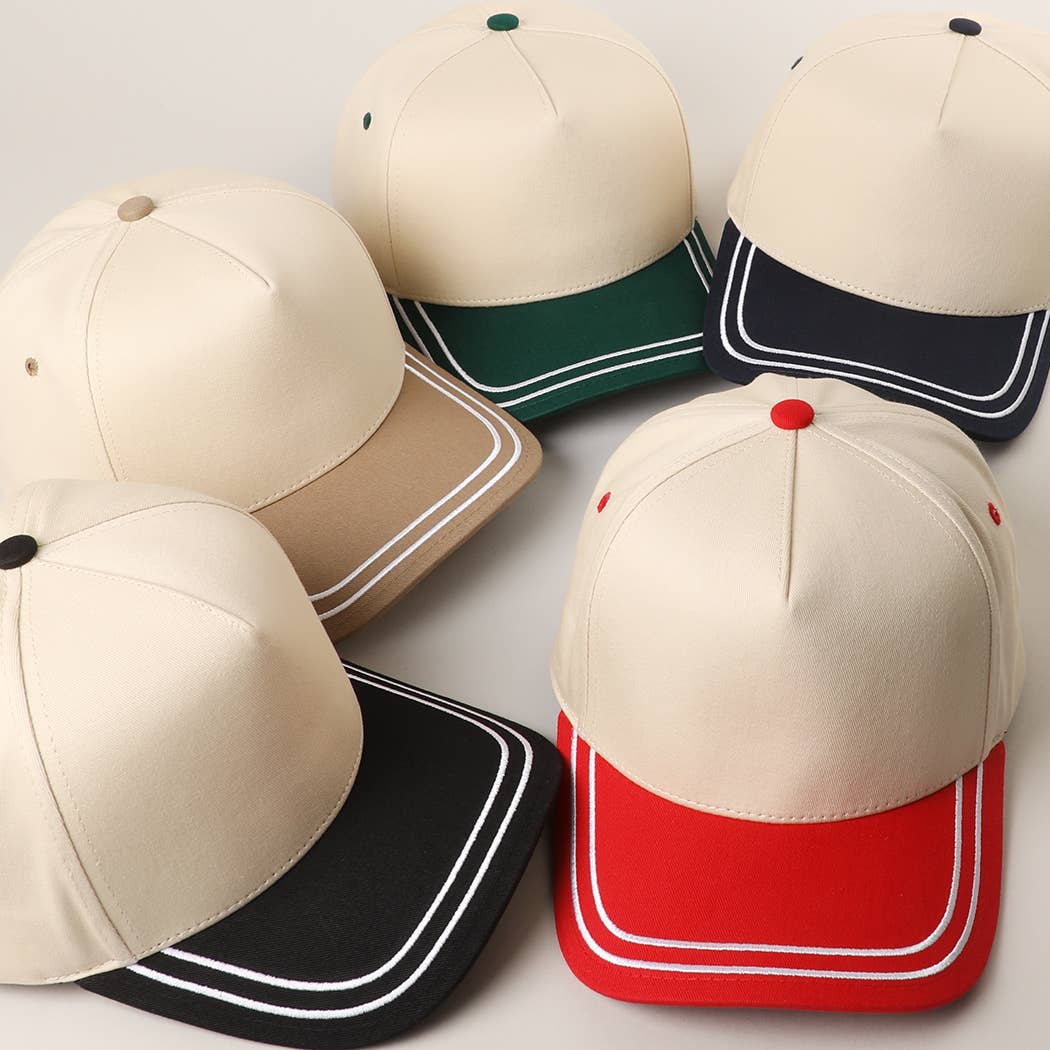 Double Stitched Plain Two Tone Canvas Cotton Trucker Hat - Premium hats from Fashion City - Just $15! Shop now at Pat's Monograms