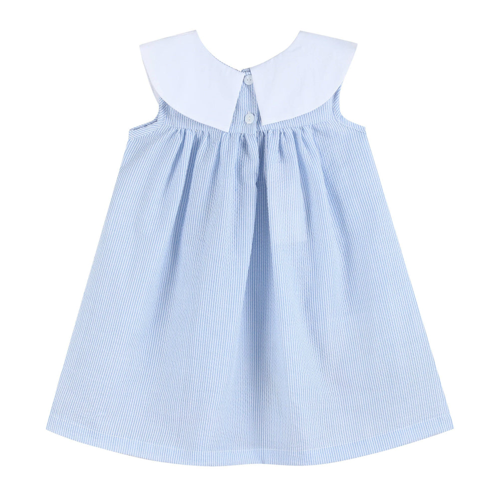 Blue Bunnies Seersucker Yoke Dress - Premium Baby & Toddler Dresses from Lil Cactus - Just $39.95! Shop now at Pat's Monograms