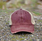 GIRLS Distressed Mesh Back Caps - Premium baseball cap from GRACE+EMMA by Southern Grace - Just $8.95! Shop now at Pat's Monograms