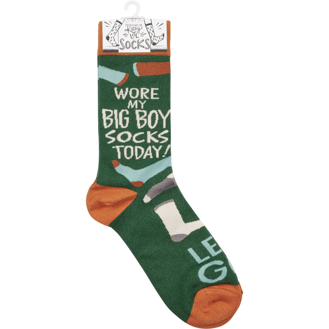 Wore My Big Boy Socks Today Socks - Premium socks from Primitives by Kathy - Just $9.95! Shop now at Pat's Monograms