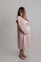 Light Pink Mommy Labor and Delivery/ Nursing Gown - Premium Maternity Clothing from Three Little Tots - Just $36.95! Shop now at Pat's Monograms