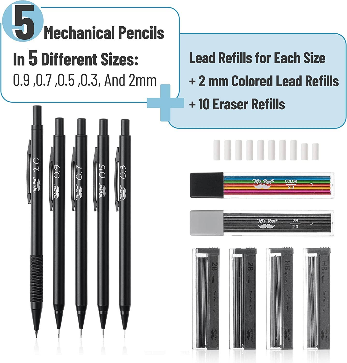 Metal Mechanical Pencils Precision Set - Premium Pens from Mr. Pen - Just $11.95! Shop now at Pat's Monograms