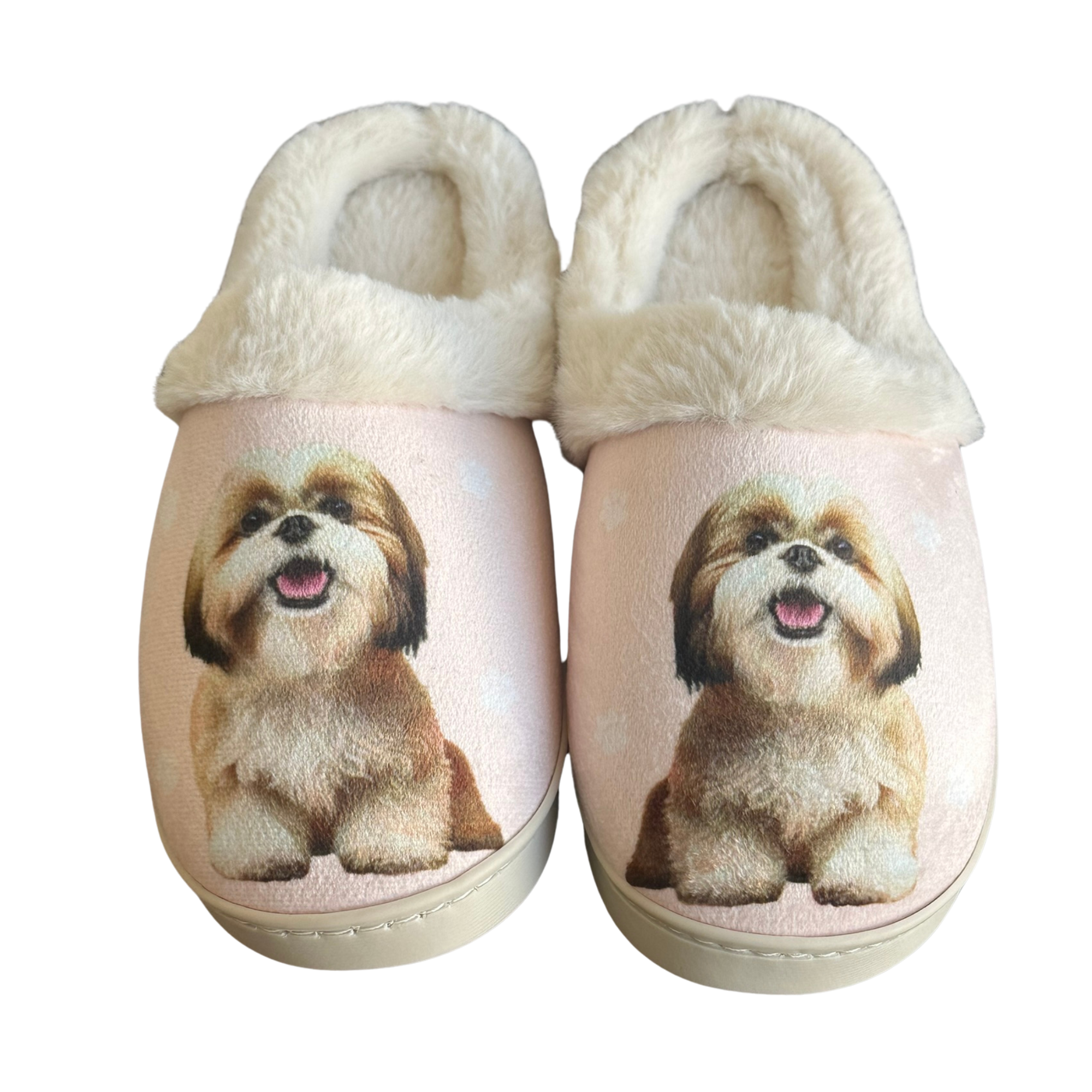 Shih Tzu Tan and White Snuggs Slipper - Comfy - Pet lovers - Premium Slippers from E&S Pets - Just $24.95! Shop now at Pat's Monograms
