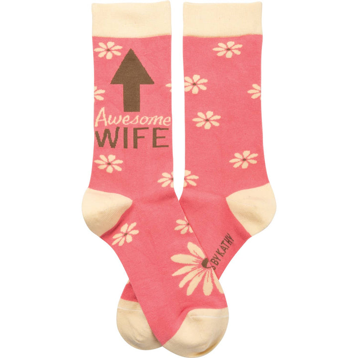 Awesome Wife Socks - Premium socks from Primitives by Kathy - Just $11.50! Shop now at Pat's Monograms