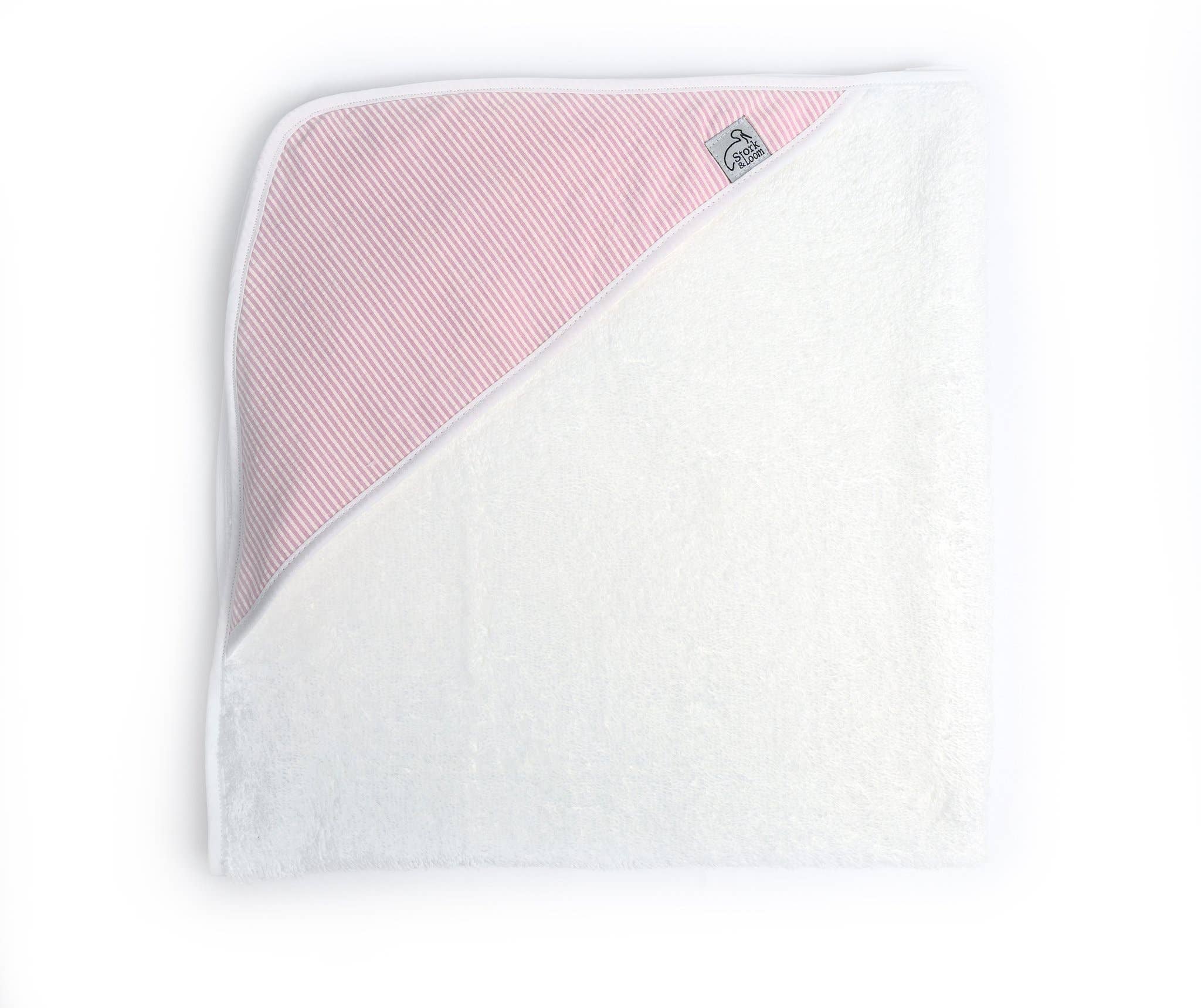 Pink Seersucker Hooded Towel - Premium Hooded Towel from Stork and Loom - Just $26.95! Shop now at Pat's Monograms