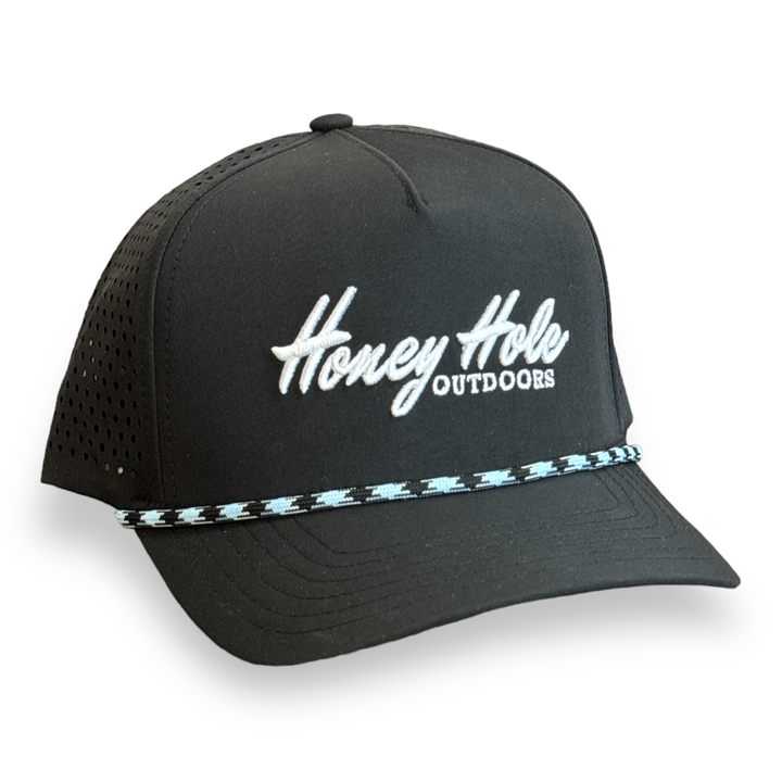 Performance Rope Hat - Heritage - Black - Premium Caps from Honey Hole Outdoors - Just $35! Shop now at Pat's Monograms