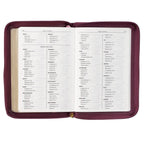 KJV Bible Compact Faux Leather, Merlot w/zipper - Premium Bible from Christian Art Gifts - Just $24.99! Shop now at Pat's Monograms