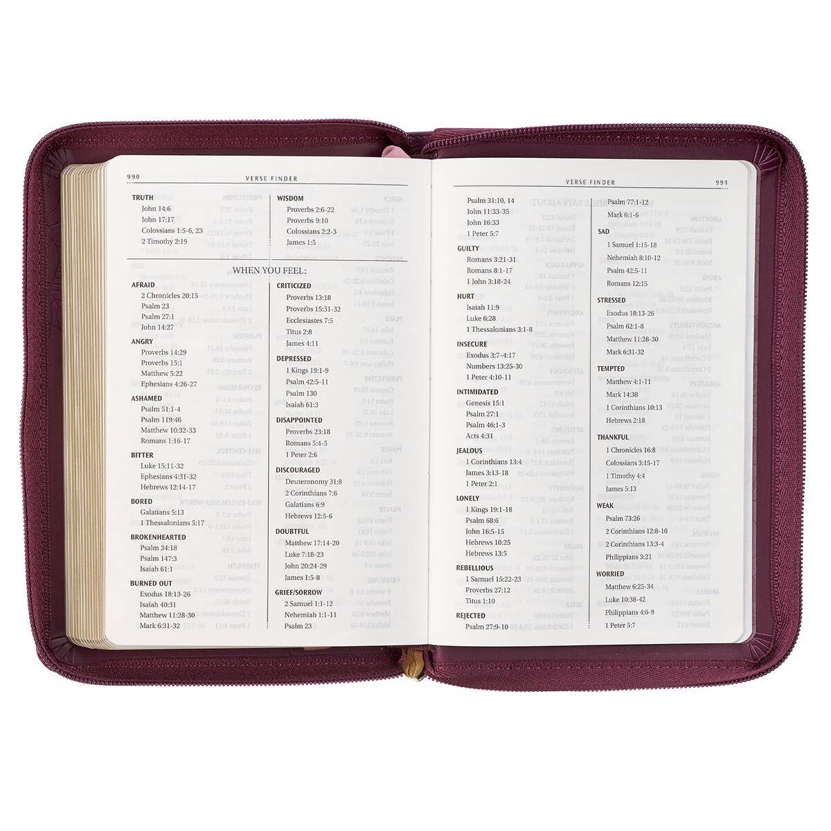 KJV Bible Compact Faux Leather, Merlot w/zipper - Premium Bible from Christian Art Gifts - Just $24.99! Shop now at Pat's Monograms