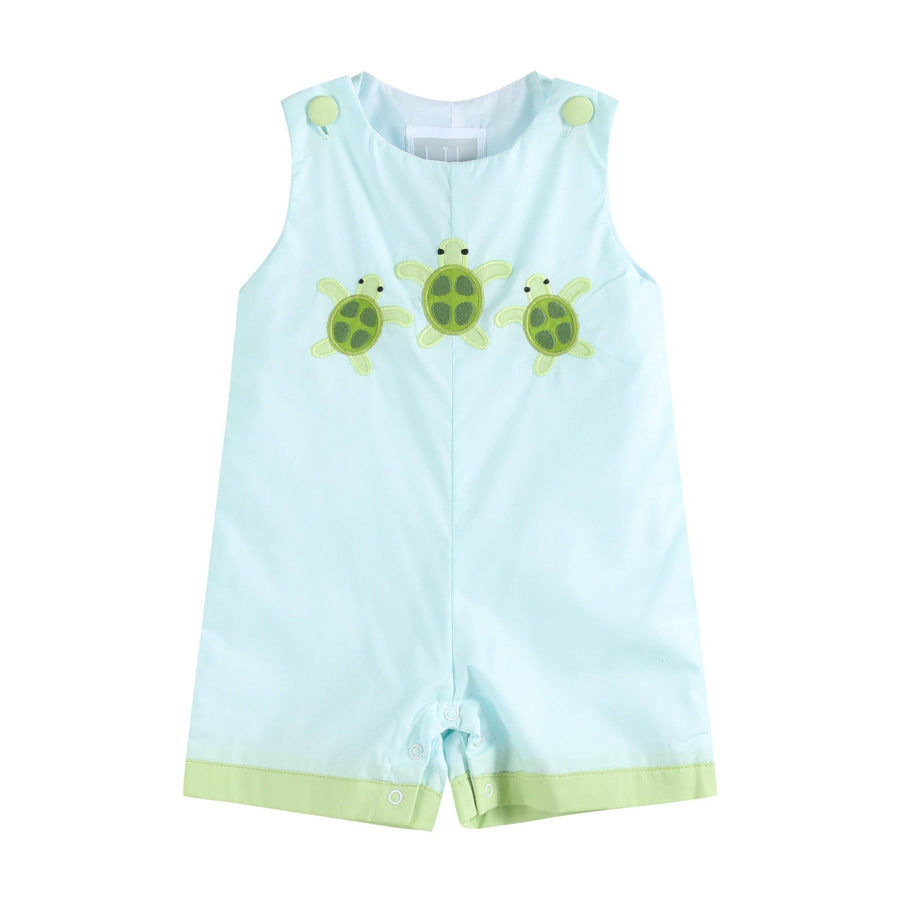 Blue Baby Turtles Applique Shortalls - Premium Baby & Toddler Outfits from Lil Cactus - Just $38.95! Shop now at Pat's Monograms