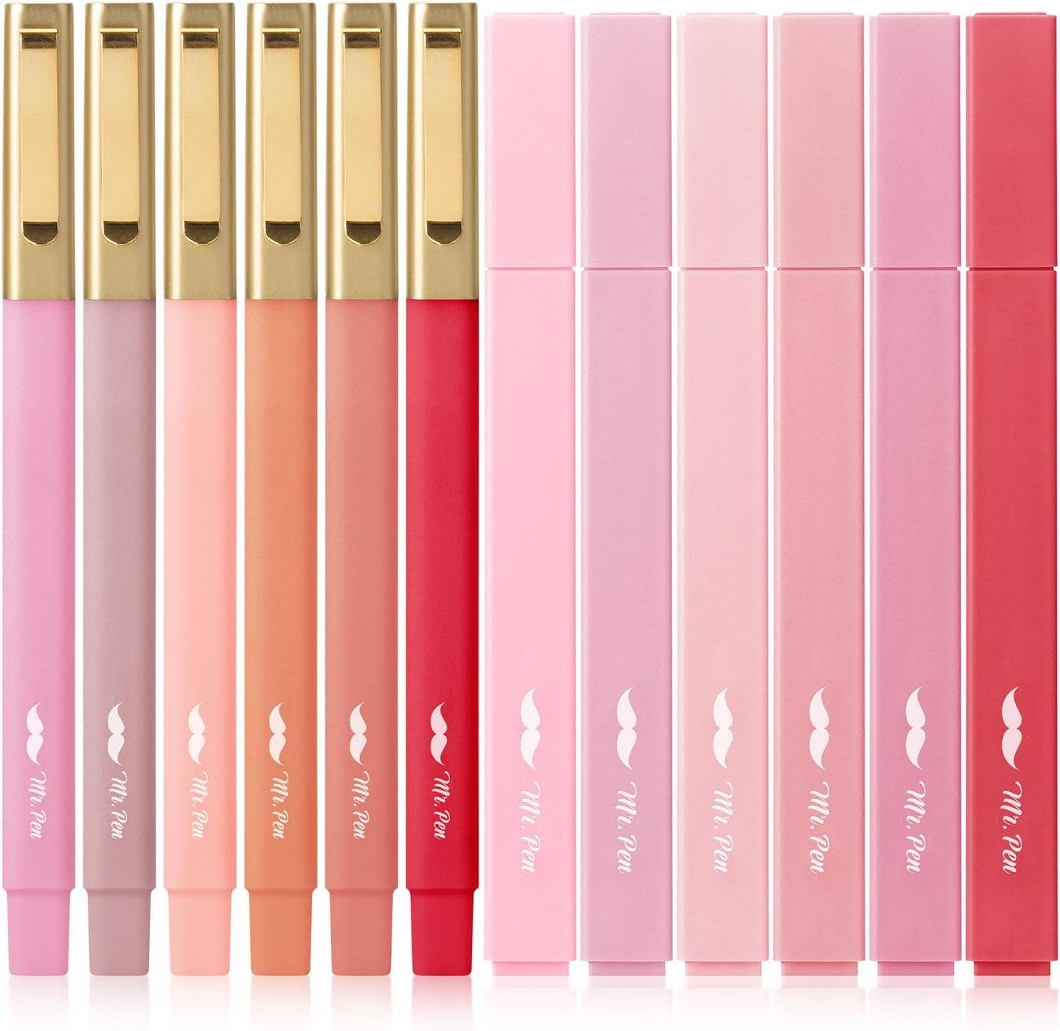 No Bleed Pink Highlighters & Pens for Bibles - 12 Pack - Premium Art supplies from Mr. Pen - Just $11.95! Shop now at Pat's Monograms