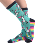 Unicorn Crew Sock One Size - Premium Socks from Lazy One - Just $9.95! Shop now at Pat's Monograms