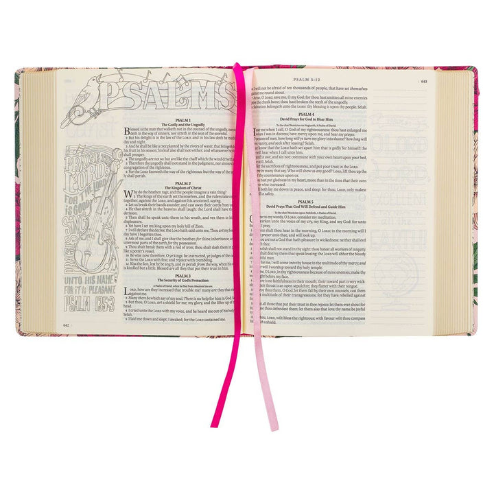 KJV My Creative Bible Hardcover, Pink Floral Printed - Premium Bible from Christian Art Gifts - Just $48.95! Shop now at Pat's Monograms