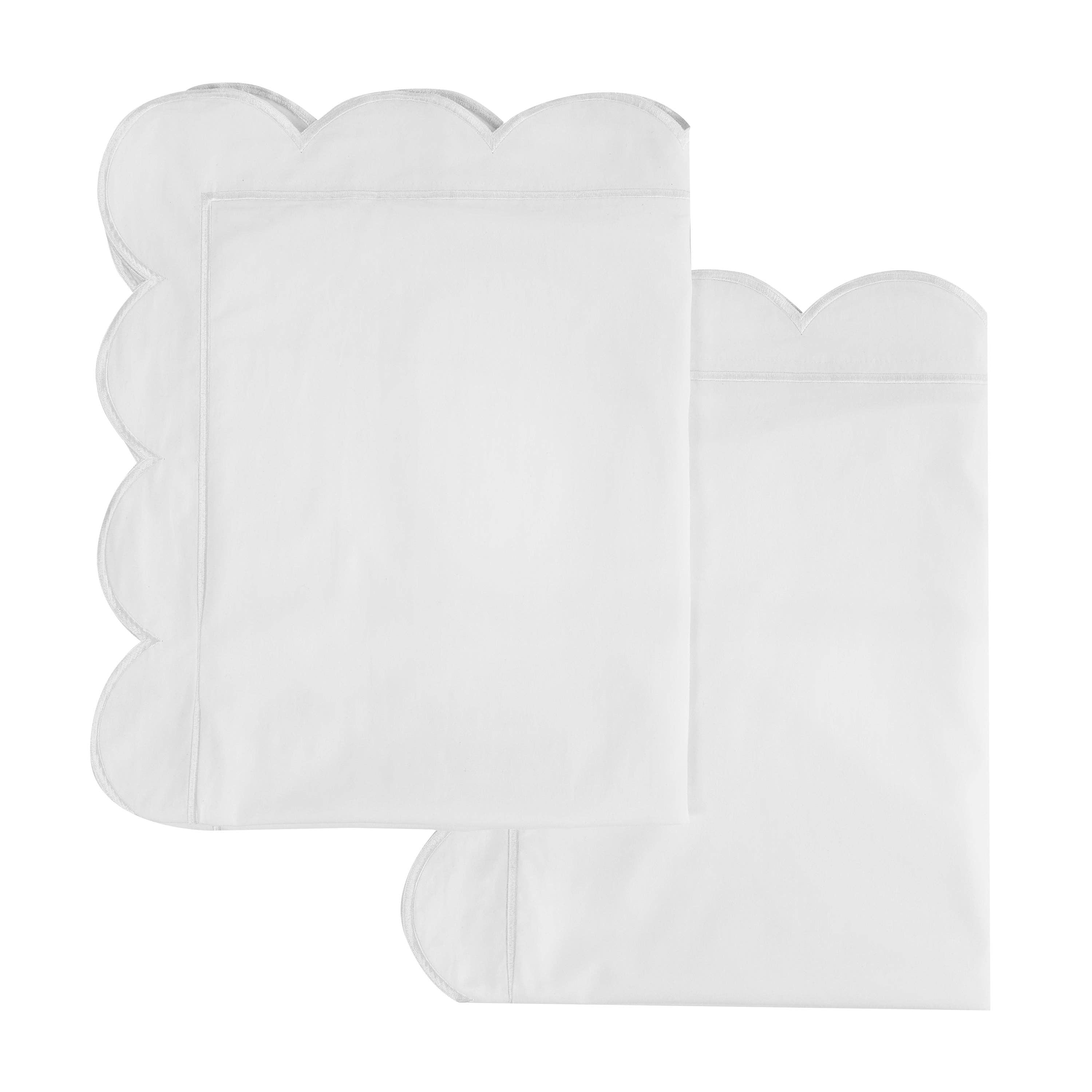Scallop Frame Embroidered Cotton Percale Euro Sham - Premium Home Textiles from Mélange Home - Just $48.95! Shop now at Pat's Monograms