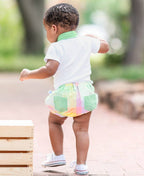 Baby Boys White Short Sleeve Placket Detail Knit Bodysuit - Premium Baby & Toddler Outfits from RuffleButts + RuggedButts - Just $26.95! Shop now at Pat's Monograms