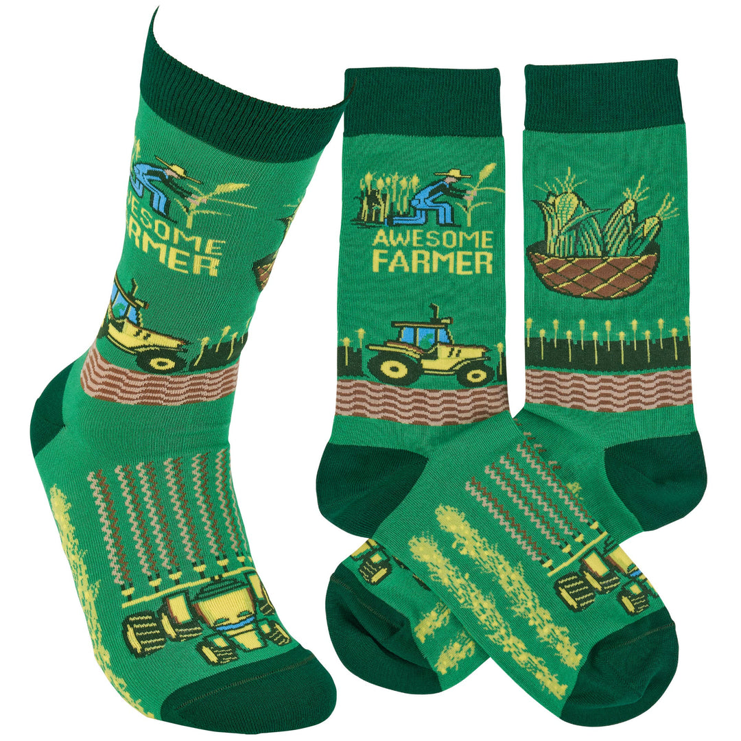 Awesome Farmer Socks - Premium socks from Primitives by Kathy - Just $10.95! Shop now at Pat's Monograms