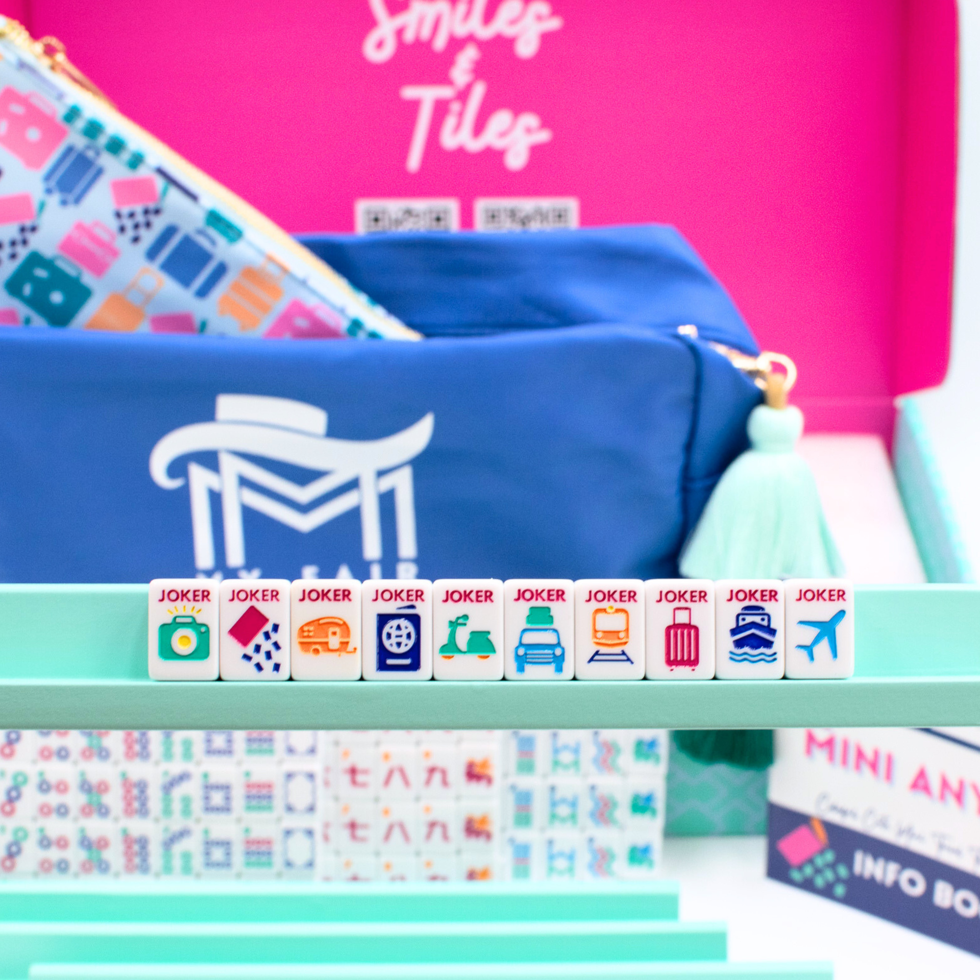 MINI TRAVEL MAHJONG  |  Mini Anywhere Series  |  White - Premium Mahjong from My Fair Mahjong - Just $195.95! Shop now at Pat's Monograms