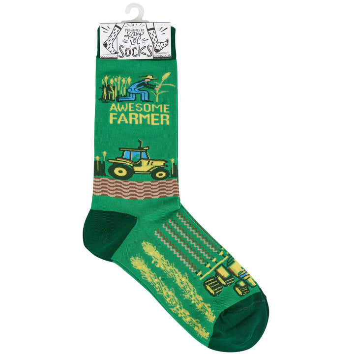 Awesome Farmer Socks - Premium socks from Primitives by Kathy - Just $10.95! Shop now at Pat's Monograms