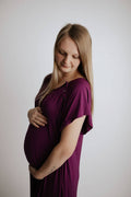 Plum Purple Maternity Labor and Delivery/ Nursing Gown - Premium nursing & Feeding from Three Little Tots - Just $36.95! Shop now at Pat's Monograms