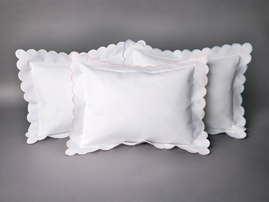 Double Thick Scalloped Baby/Boudoir Pillow Shams - Premium Baby Accessories from Edward Boutross - Just $32! Shop now at Pat's Monograms