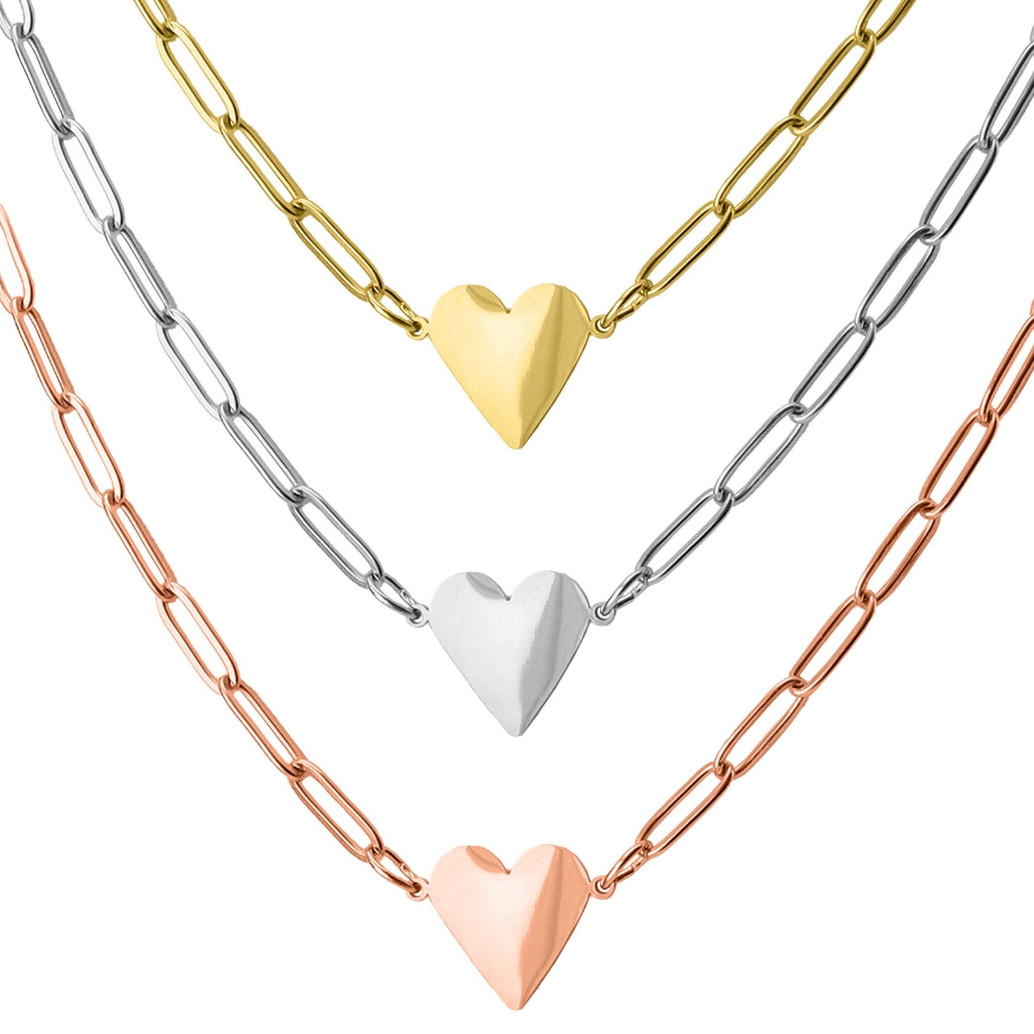 Paperclip Heart Necklace - Premium  from WJW - Just $29.95! Shop now at Pat's Monograms