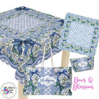 Bows & Blossom Mahjong Tablecloth, Charleston Directions