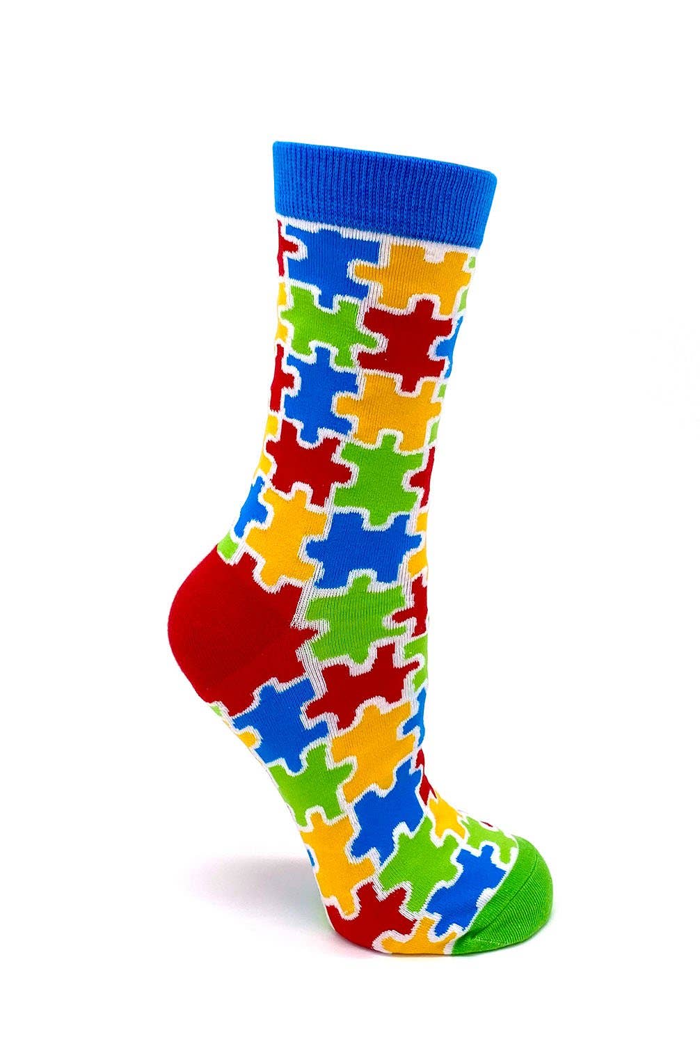 Colorful Autism Awareness Puzzle Pieces Women's Crew Socks - Premium socks from Fabdaz - Just $12.95! Shop now at Pat's Monograms