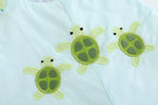 Blue Baby Turtles Applique Shortalls - Premium Baby & Toddler Outfits from Lil Cactus - Just $38.95! Shop now at Pat's Monograms